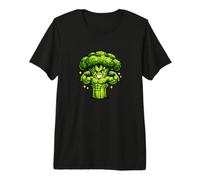 Funny Strong Broccoli Fitness Vegetable Art Premium T-Shirt