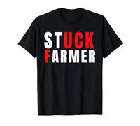 Funny Stuck Farmer Keir Starmer Parody - Political Humor Tee T-Shirt, Men, Black, Large