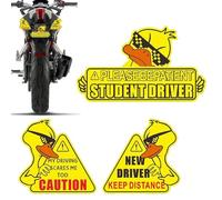 Funny Student Driver Sticker, Student Driver Sticker, Cute Duck Bumper Sticker, 3 Pieces, Safety Warning Sign - Magnets