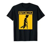 Funny Stuntman Tee, Broken Leg on Crutches by Zany Brainy T-Shirt