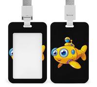Funny Submarine Card Holder Cute ID Badge Holders Card Protector for Office Work Women Men