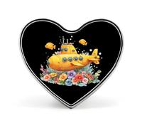 Funny Submarine Heart Shape Badge Button Pins Brooches