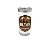 Funny Suggestive Drinking Beaver Liquor Customer Comes First Stainless Steel Insulated Tumbler