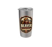 Funny Suggestive Drinking Beaver Liquor Customer Comes First Stainless Steel Insulated Tumbler