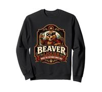Funny Suggestive Drinking Beaver Liquor Customer Comes First Sweatshirt