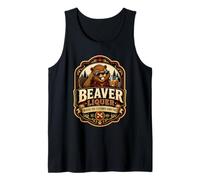 Funny Suggestive Drinking Beaver Liquor Customer Comes First Tank Top