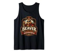 Funny Suggestive Drinking Beaver Liquor Customer Comes First Tank Top