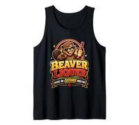 Funny Suggestive Drinking Beaver Liquor Customer Comes First Tank Top