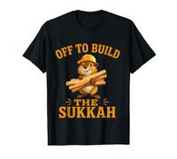 Funny Sukkot Beaver Off to Build The Sukkah Lulav Etrog Value Graphic T-Shirt