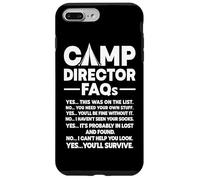 Funny Summer Camp Director FAQs Staff leader Case for iPhone 7 Plus/8 Plus