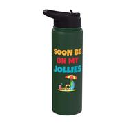 Funny Summer Vacation Soon Be On My Jollies Stainless Steel Insulated Water Bottle