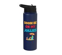 Funny Summer Vacation Soon Be On My Jollies Stainless Steel Insulated Water Bottle