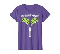 Funny Summer Watermelon Bra Stop Staring At My Melons Girl T-Shirt