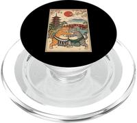 Funny Sumo Cat Wrestling Ukiyo-e Japanese Vintage Art PopSockets PopGrip for MagSafe