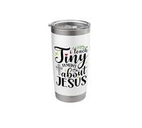 Funny Sunday School Teacher I Teach Tiny Humans About Jesus Stainless Steel Insulated Tumbler
