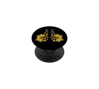 Funny Sunflower Butterfly Boobs Bra Floral Boobies Summer PopSockets Adhesive PopGrip