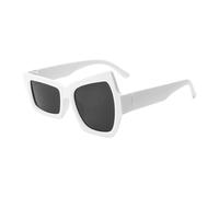 Funny Sunglasses - Sunglasses for Large and Small Eyes | Funny Irregular Sunglasses with Large and Small Eyes, Comfortable and Decorative Asymmetric Sunglasses for Men, Gray Frame With White Frame