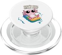 Funny Sun's Out Gills Out Axolotl Ocean Salt Beach Pool PopSockets PopGrip for MagSafe