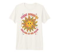 Funny Sunshine Chilling at the Beach Retro Groovy Summer Premium T-Shirt