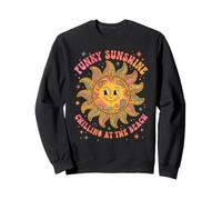 Funny Sunshine Chilling at the Beach Retro Groovy Summer Sweatshirt