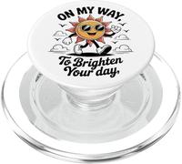 Funny Sunshine On My Way To Brighten Your Day PopSockets PopGrip for MagSafe