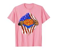 Funny Super Mortgage Advisor Hero Job T-Shirt, Men, Pink, XX-Large