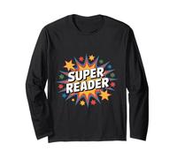 Funny Super Reader Comic Starburst Saying Long Sleeve T-Shirt