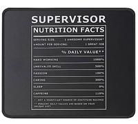 Funny Supervisor Nutritional Facts Mouse Pad - Computer Mouse Mat - Birthday Retirement Leaving Gifts from Coworker - Boss Gifts for Women/Men - 9.5 inch Mousepads