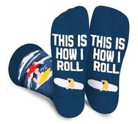 Funny Surf Socks for Men Women Teen Boys -THIS IS HOW I ROLL Novelty Odd Silly Crazy Sock Gift for Surfer - Surf Accessories Birthday Valentines Fathers Christmas Fun Gag Gift Ideas Stocking Fillers