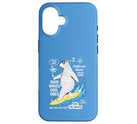 Funny Surfer Bear California Beach Summer Vibes Vacation Case for iPhone 16