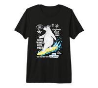 Funny Surfer Bear California Beach Summer Vibes Vacation Premium T-Shirt