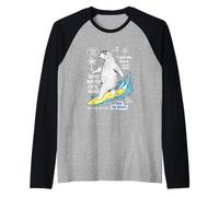 Funny Surfer Bear California Beach Summer Vibes Vacation Raglan Baseball Tee