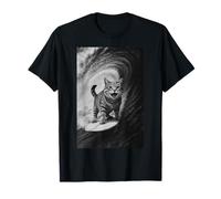 Funny Surfing American Shorthair Cat Selfie Beach Animal T-Shirt