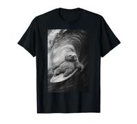 Funny Surfing Sloth Sea Selfie On Surfboard Beach Animal T-Shirt