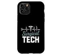 Funny Surgical Tech Saying EKG Heartbeat Caduceus Case for iPhone 11 Pro