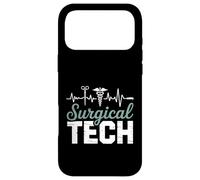 Funny Surgical Tech Saying EKG Heartbeat Caduceus Case for iPhone 17 Pro Max