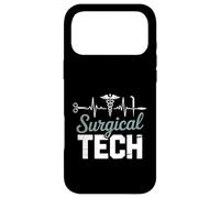 Funny Surgical Tech Saying EKG Heartbeat Caduceus Case for iPhone 17 Pro Max