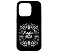 Funny Surgical Tech Saying Floral Instruments Case for iPhone 15 Pro