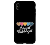 Funny Surgical Technologist Saying Colorful Hearts Case for iPhone XS Max
