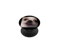 Funny Surprised Chihuahua Face Blurry Photo Dog Meme PopSockets Adhesive PopGrip
