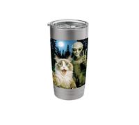 Funny Surprised Ragdoll Cat Selfie with Alien Peace Sign Art Stainless Steel Insulated Tumbler