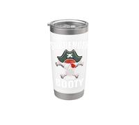 Funny Surrender Your Booty Pirate Flag Skull Jolly Roger Stainless Steel Insulated Tumbler