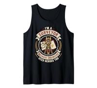 Funny Surveyor Engineers Need Heroes Too Land Mapper Tank Top