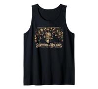 Funny Surviving the Holidays Christmas Possum Lights Tank Top