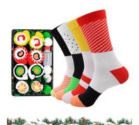 Funny Sushi Shaped Socks, Novelty Socks, Novelty Crazy Food Silly Cotton Sock, Mid-Tube Sushi Sock For Stocking Stuffers, Birthday Christmas, Funny Presents For Men Women Adult