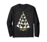 Funny Swans Bird Lover Xmas Gift Swans Christmas Tree Long Sleeve T-Shirt