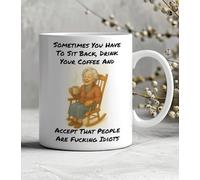 Funny Sweary Mug - “Sometimes You Have to Sit Back…” Rude Coffee Cup | Novelty Office Gift | Sarcastic Coworker Present | Westcountry Design