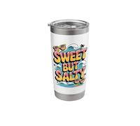 Funny Sweet But Salty Oceans Vibes Beach Summer Waves Vacay Stainless Steel Insulated Tumbler