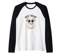 Funny Sweet Dreams Sheep Lover Pun Raglan Baseball Tee