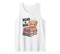 Funny Sweetie Bear Read Books And Hugs Tank Top